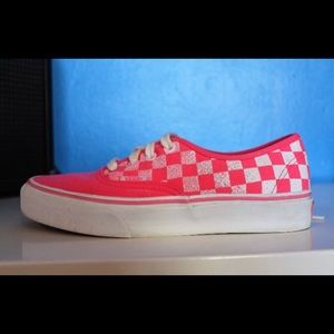 Hot Pink Checkered VANS